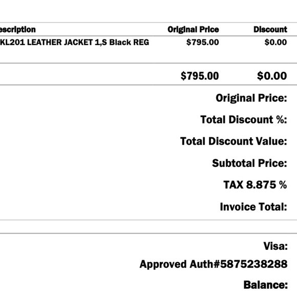 Blk Dnm WKL201 LEATHER JACKET 1,Small Black REG - Picture 9 of 9